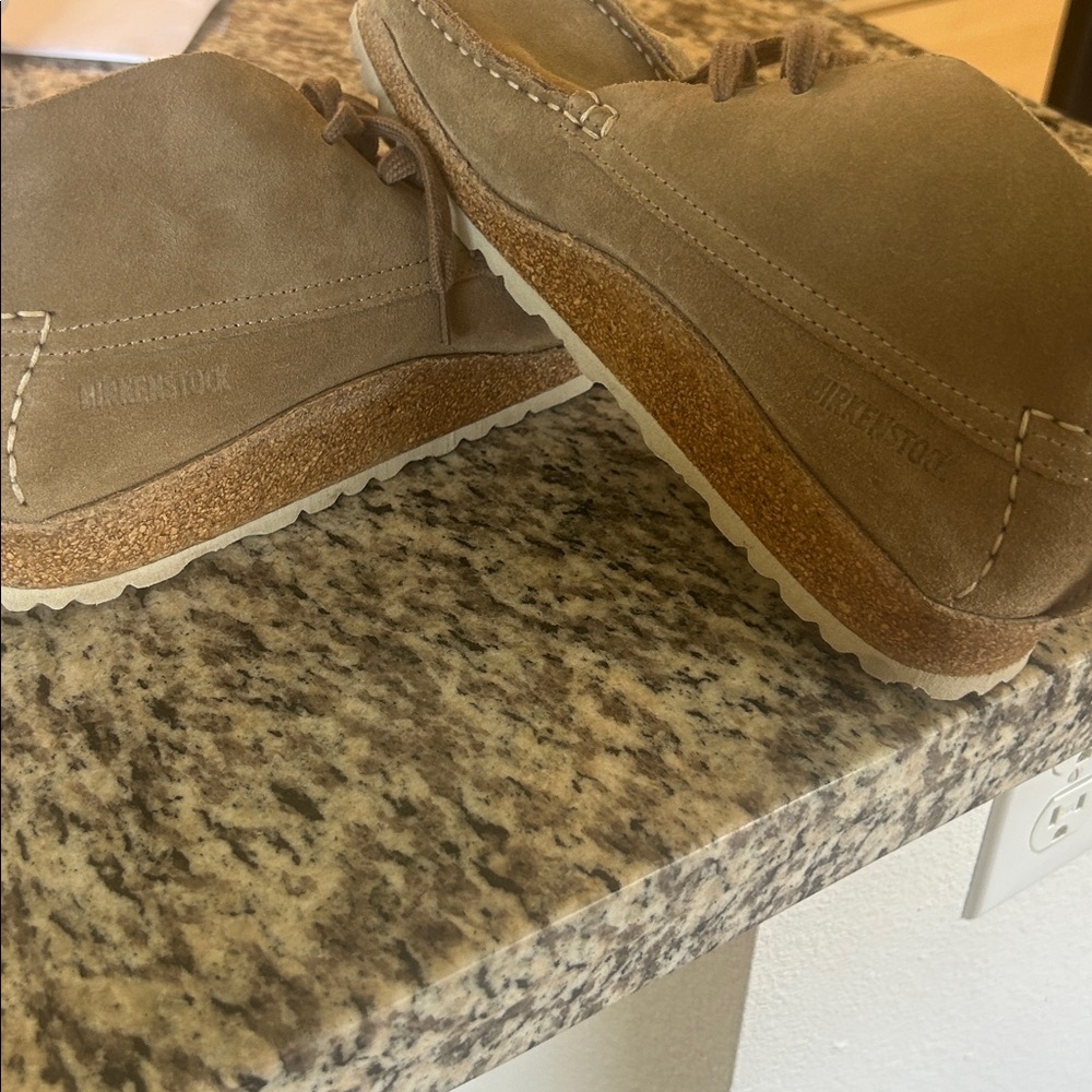 Birkenstock Maidan Suede Leather Taupe Moccasin - Picture 8 of 8
